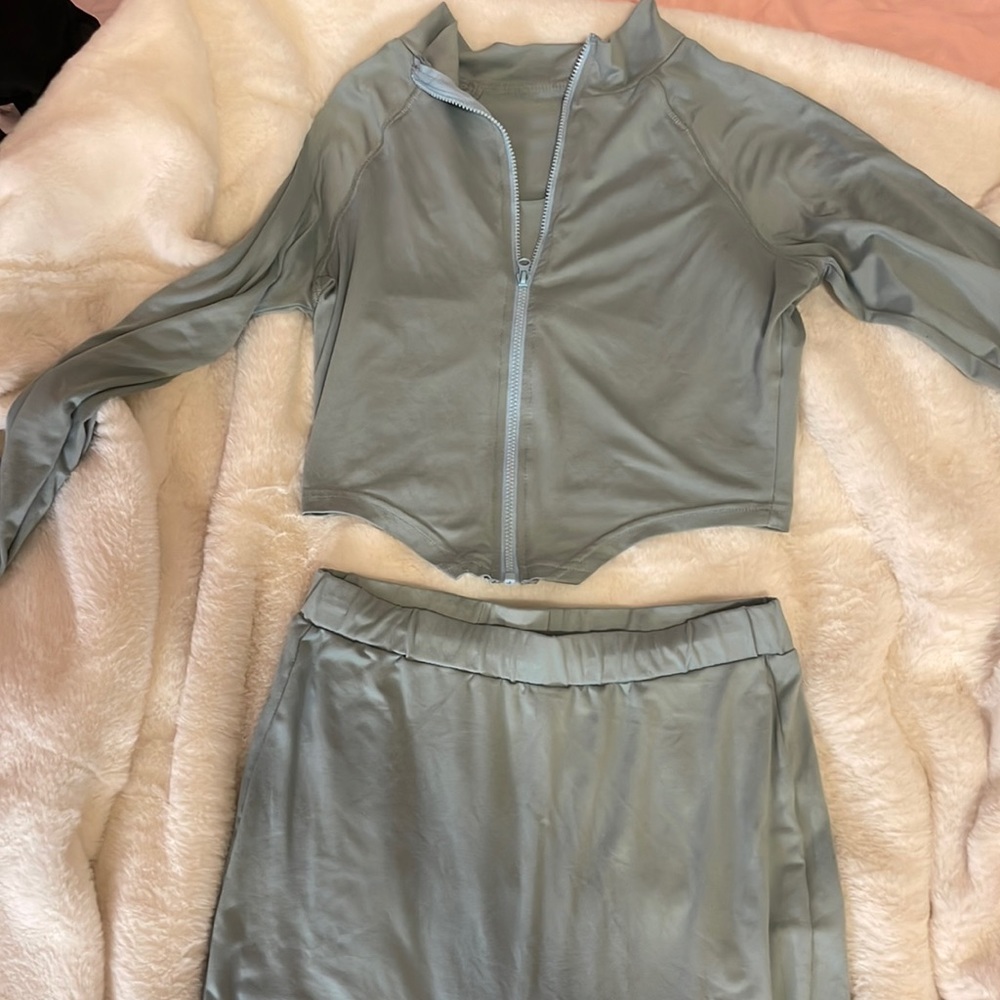 Bluish grey pant set